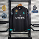 Camisa Manga Longa Real Madrid 17/18 Com Patchs