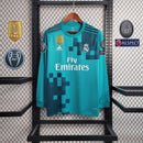 Camisa Real Madrid Manga Longa Retrô 17/18 Com patchs