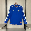 Camisa Seleção Brasileira Manga Longa Retrô 1998 Away