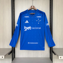 Camisa Cruzeiro Manga Longa 26/27 Com Patrocinios