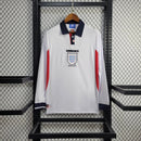 Camisa Seleção Inglaterra Manga Longa Retrô 1998