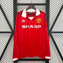 Camisa Manchester United Manga Longa Retrô 92/93