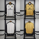 Camisa Manchester United Retro 2001/02 Dupla face Manga Longa