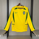 Camisa Seleção Brasileira Manga Longa Retrô 2002