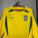 Camisa Seleção Brasileira Manga Longa Retrô 2002