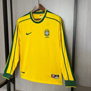 Camisa Seleção Brasileira Retrô 1998 Manga Longa
