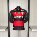 Camisa Flamengo Manga Longa 2026 Modelo Jogador + Patch Campeão Libertadores e Patrocinios