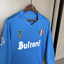 Camisa Napoli Manga Longa Retrô 1987/1988