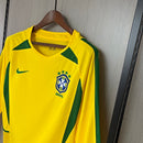 Camisa Seleção Brasileira Manga Longa Retrô 2002