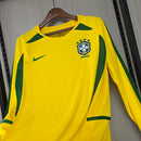 Camisa Seleção Brasileira Manga Longa Retrô 2002
