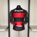 Camisa Flamengo Manga Longa 2026 Modelo Jogador + Patchs Libertadores e Patrocinios