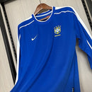 Camisa Seleção Brasileira Manga Longa Retrô 1998 Away